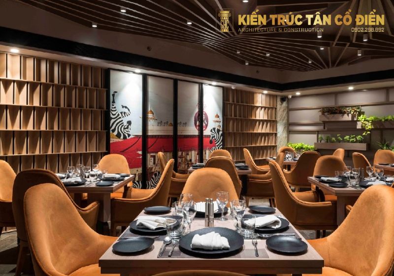 Thiết kế nhà hàng theo phong cách tân cổ điển là xu hướng đang ngày càng được ưa chuộng trong ngành F&B cao cấp