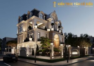 Thiết kế biệt thự tân cổ điển 2 mặt tiền sang trọng không chỉ thể hiện gu thẩm mỹ tinh tế mà còn là biểu tượng cho vị thế, đẳng cấp của gia chủ.