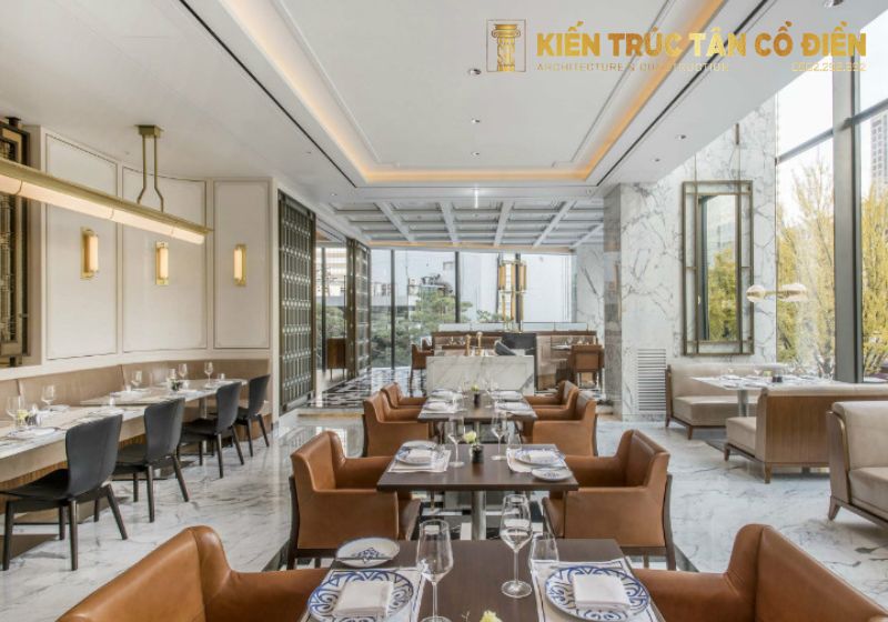 Ứng dụng phong cách tân cổ điển trong nhà hàng cao cấp đang trở thành xu hướng thiết kế nổi bật tại Việt Nam