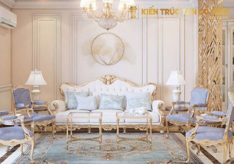 Trang trí phòng khách tân cổ điển đơn giản mà đẹp là xu hướng được nhiều gia đình hiện đại ưa chuộng.