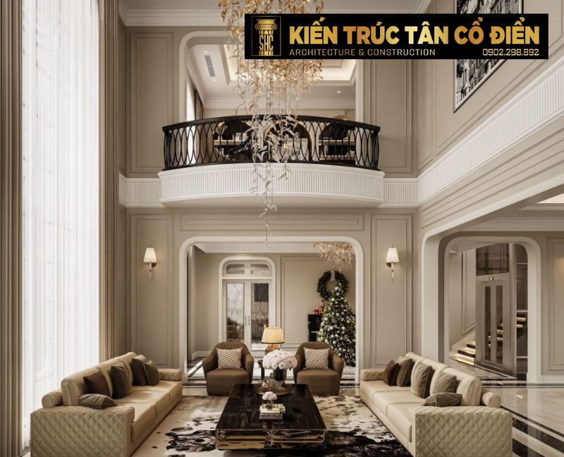 Phong cách Tân cổ điển từ lâu đã trở thành biểu tượng của sự sang trọng và đẳng cấp trong thiết kế biệt thự cao cấp.