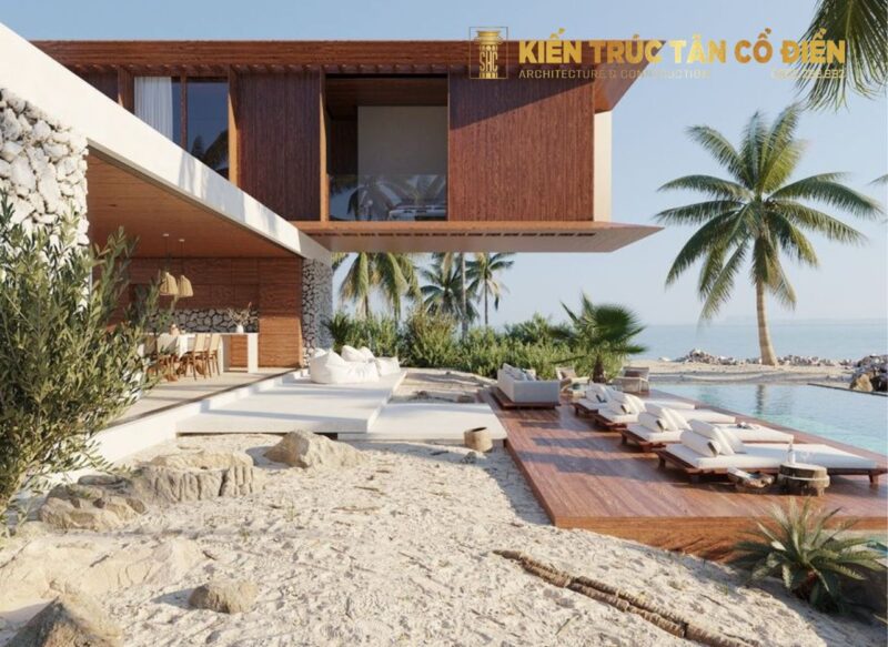 Vật liệu hoàn thiện biệt thự biển bền với khí hậu là yếu tố quyết định tuổi thọ, thẩm mỹ