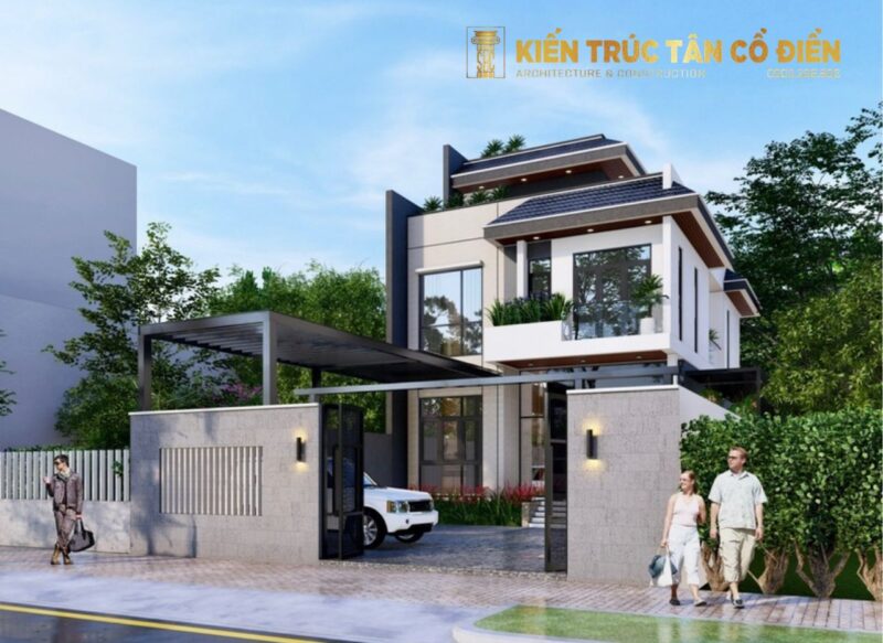 Thiết kế biệt thự 2 tầng tại khu đô thị là bài toán kiến trúc đòi hỏi sự cân bằng giữa thẩm mỹ, công năng