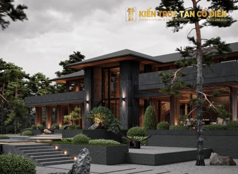 Thiết kế sân vườn cho biệt thự 2 tầng là giải pháp kiến trúc – cảnh quan được nhiều gia chủ lựa chọn