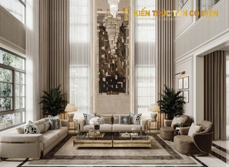 Kiến Trúc Tân Cổ Điển - SHC Design, nội thất biệt thự 3 tầng cần được nghiên cứu tổng thể, đồng bộ