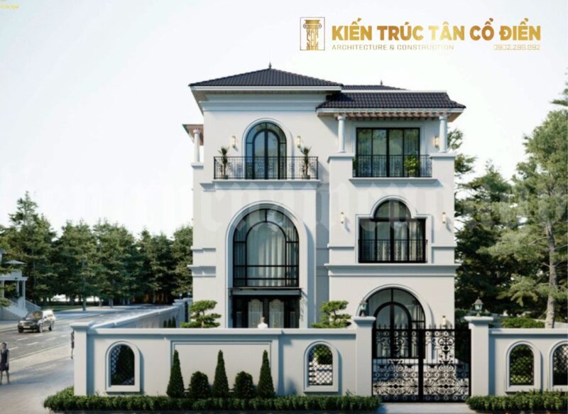 Thiết kế biệt thự 3 tầng theo phong thủy gia chủ là sự kết hợp hài hòa giữa kiến trúc