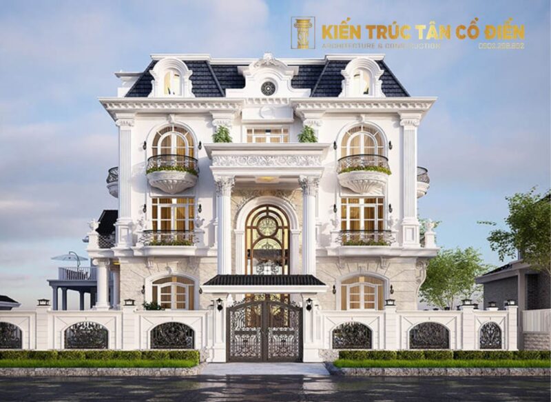 THIẾT KẾ BIỆT THỰ 3 TẦNG PHONG CÁCH TÂN CỔ ĐIỂN là lựa chọn kiến trúc dành cho những gia chủ đề cao giá trị thẩm mỹ