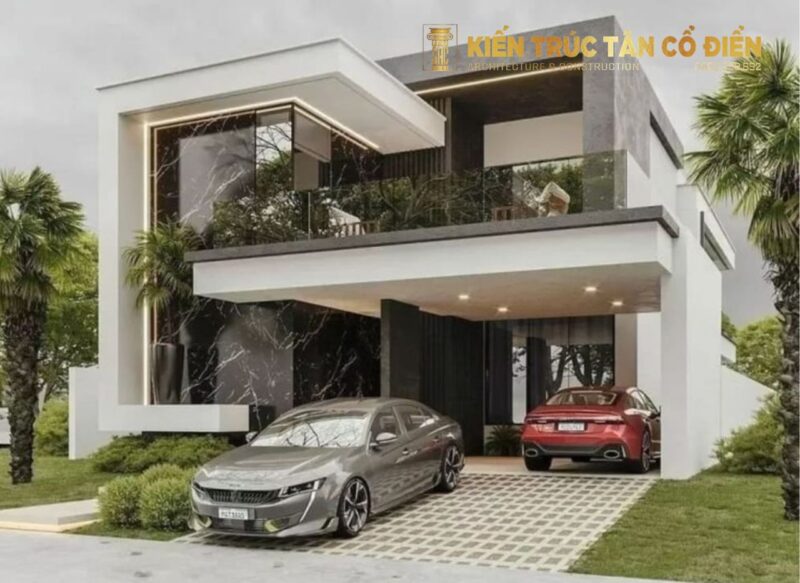 Biệt thự 3 tầng có gara ô tô tiện nghi là giải pháp nhà ở lý tưởng cho gia đình hiện đại