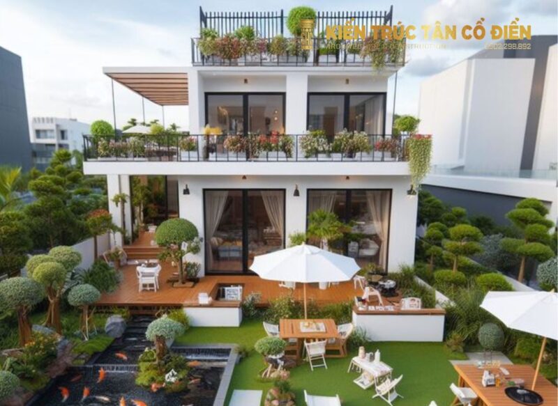 Thiết kế biệt thự vườn có không gian BBQ là xu hướng được nhiều gia đình lựa chọn nhằm nâng cao chất lượng sống