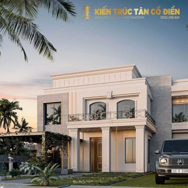 Trong phong cách tân cổ điển, màu sắc không chỉ là lớp phủ bên ngoài mà còn đóng vai trò như một “ngôn ngữ kiến trúc”