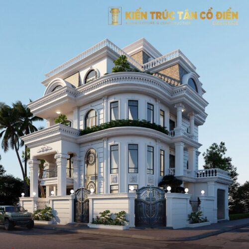 Phối màu ngoại thất tân cổ điển sang trọng không chỉ là bước hoàn thiện mà còn là yếu tố quyết định “thần thái” của công trình.