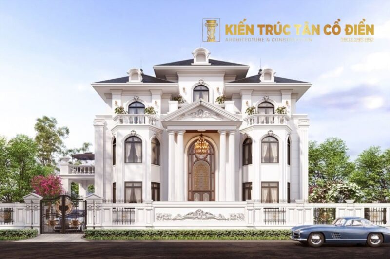 Mẫu biệt thự tân cổ điển kiểu Pháp đẳng cấp là lựa chọn hoàn hảo cho những ai yêu thích vẻ đẹp sang trọng