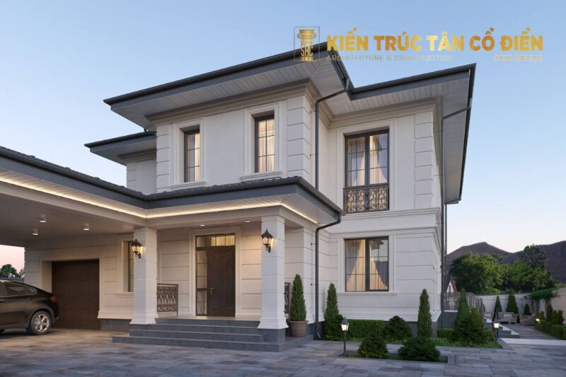Nhà tân cổ điển 2 tầng đẹp – xu hướng được ưa chuộng 2 Nhà tân cổ điển 2 tầng đẹp là xu hướng được ưa chuộng nhờ sự kết hợp hoàn hảo giữa thẩm mỹ và công năng.