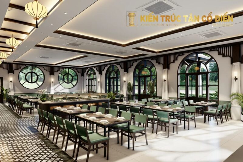 Nhà hàng phong cách Indochine sang trọng 1 Phong cách này đặc biệt thành công trong việc tạo ra sự cân bằng giữa sang trọng và thư giãn.
