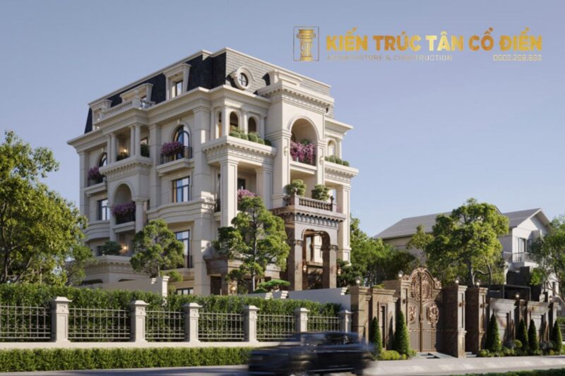 Trong bất kỳ công trình nào, đặc biệt là nhà tân cổ điển đẹp, mặt tiền chính là điểm chạm đầu tiên giữa công trình và người nhìn.