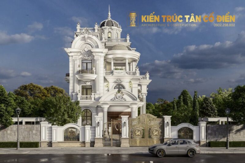 Thi công biệt thự tân cổ điển cần lưu ý gì 1 Thi công biệt thự tân cổ điển cần lưu ý gì không chỉ liên quan đến kỹ thuật xây dựng mà còn bao gồm yếu tố thẩm mỹ